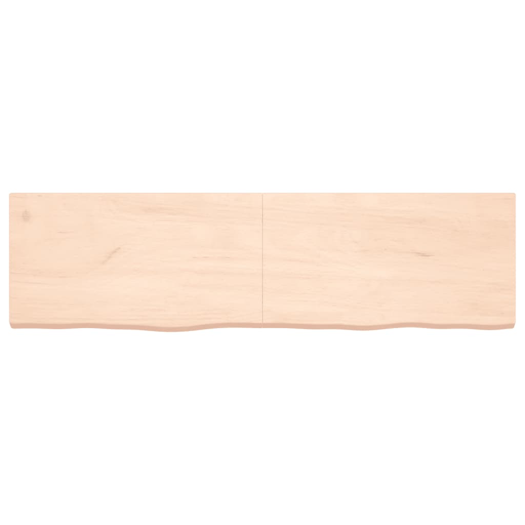 vidaXL Estante de pared madera maciza roble sin tratar 180x50x(2-6) cm