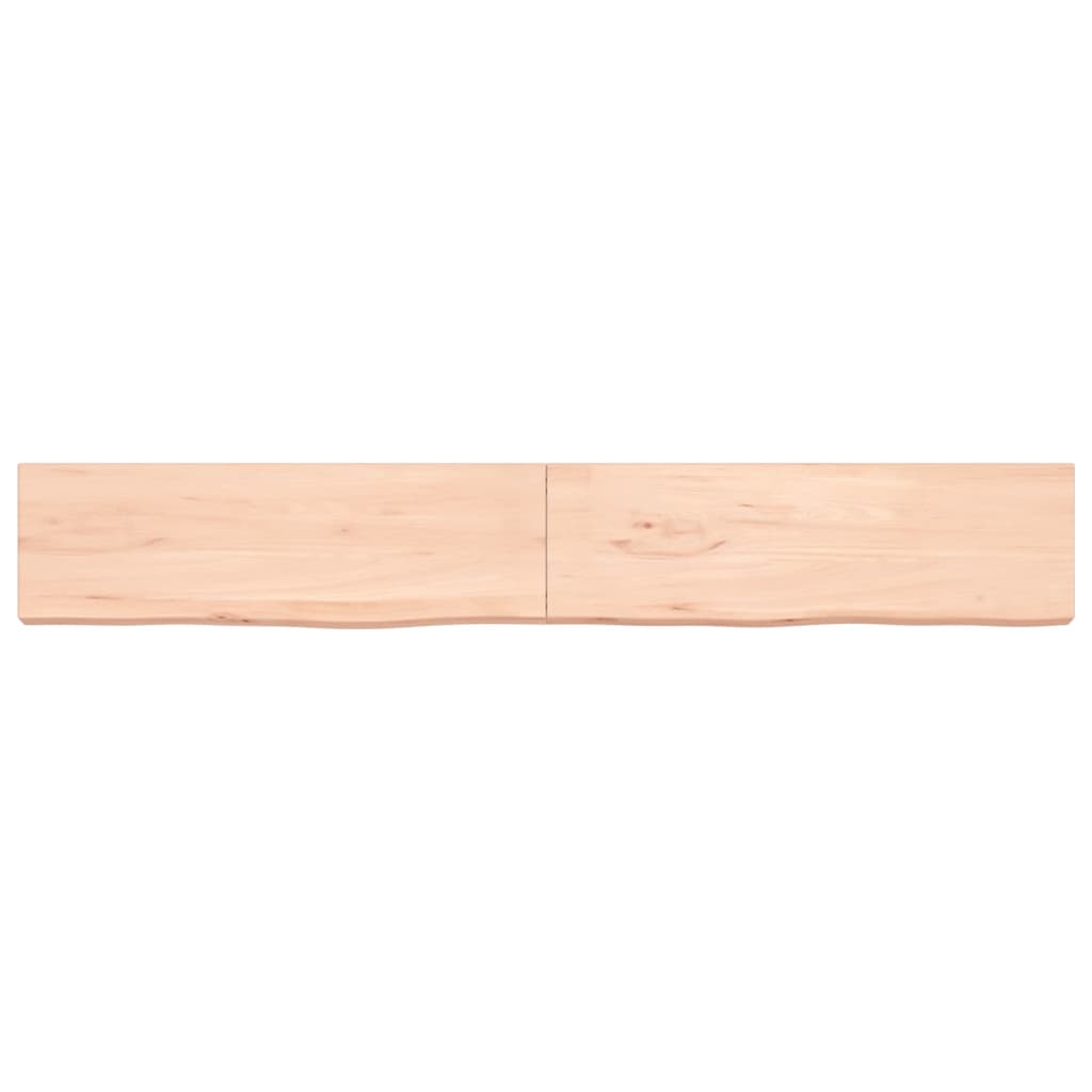 vidaXL Estante de pared madera maciza roble sin tratar 200x30x(2-6) cm