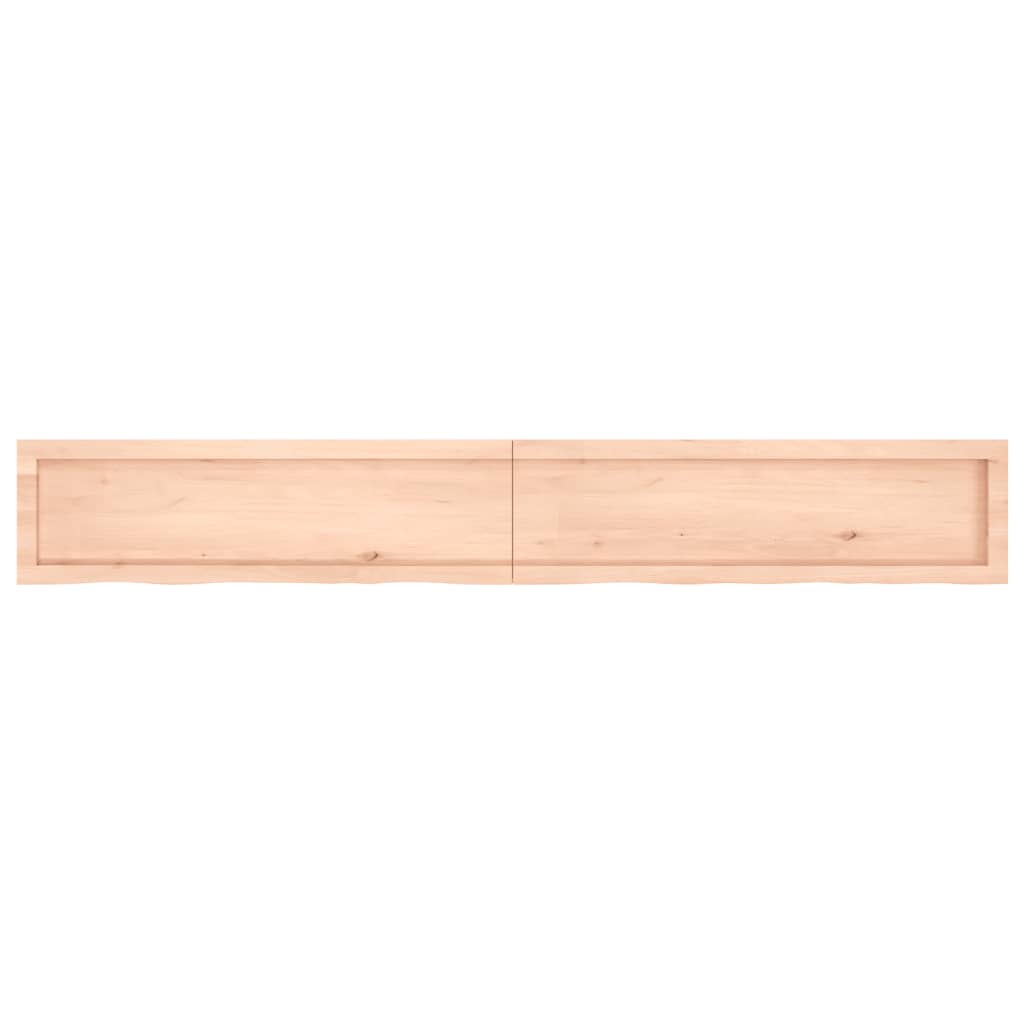 vidaXL Estante de pared madera maciza roble sin tratar 200x30x(2-6) cm