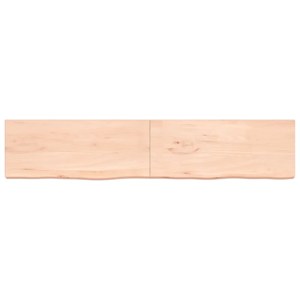 vidaXL Estante de pared madera maciza roble sin tratar 200x40x(2-6) cm