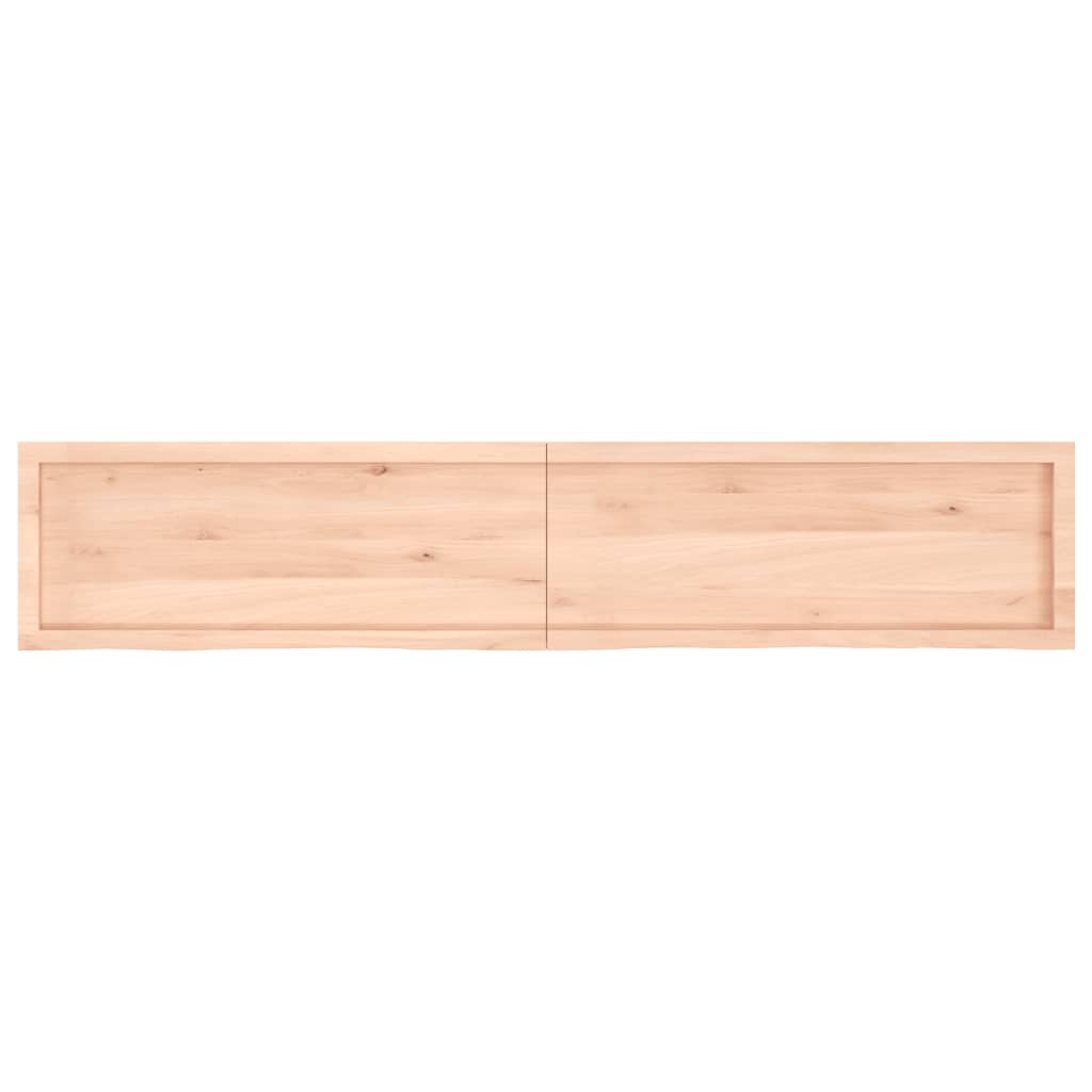 vidaXL Estante de pared madera maciza roble sin tratar 200x40x(2-6) cm