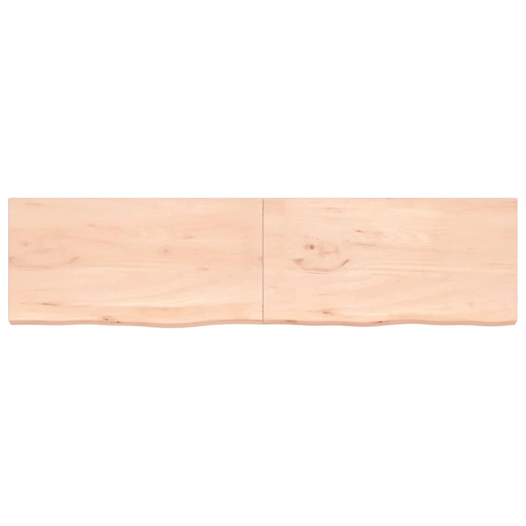 vidaXL Estante de pared madera maciza roble sin tratar 200x50x(2-4) cm