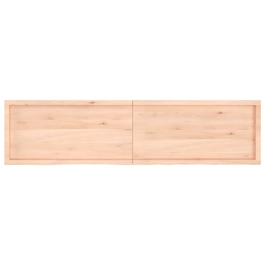 vidaXL Estante de pared madera maciza roble sin tratar 200x50x(2-6) cm