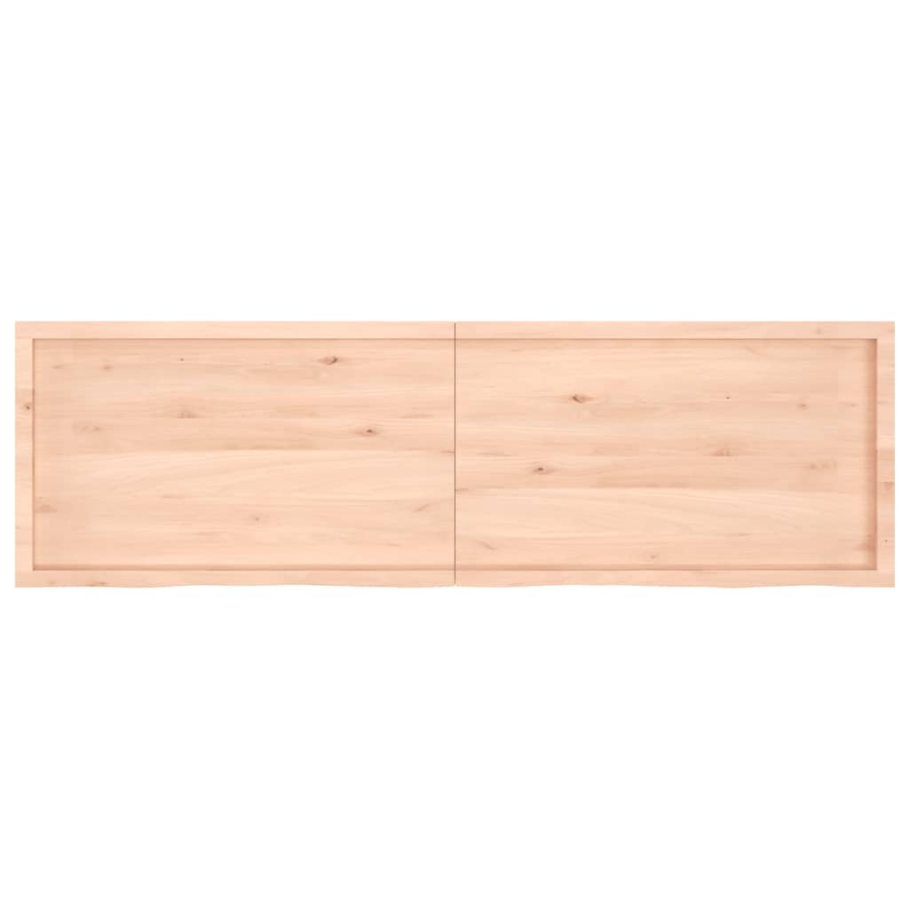 vidaXL Estante de pared madera maciza roble sin tratar 200x60x(2-4) cm