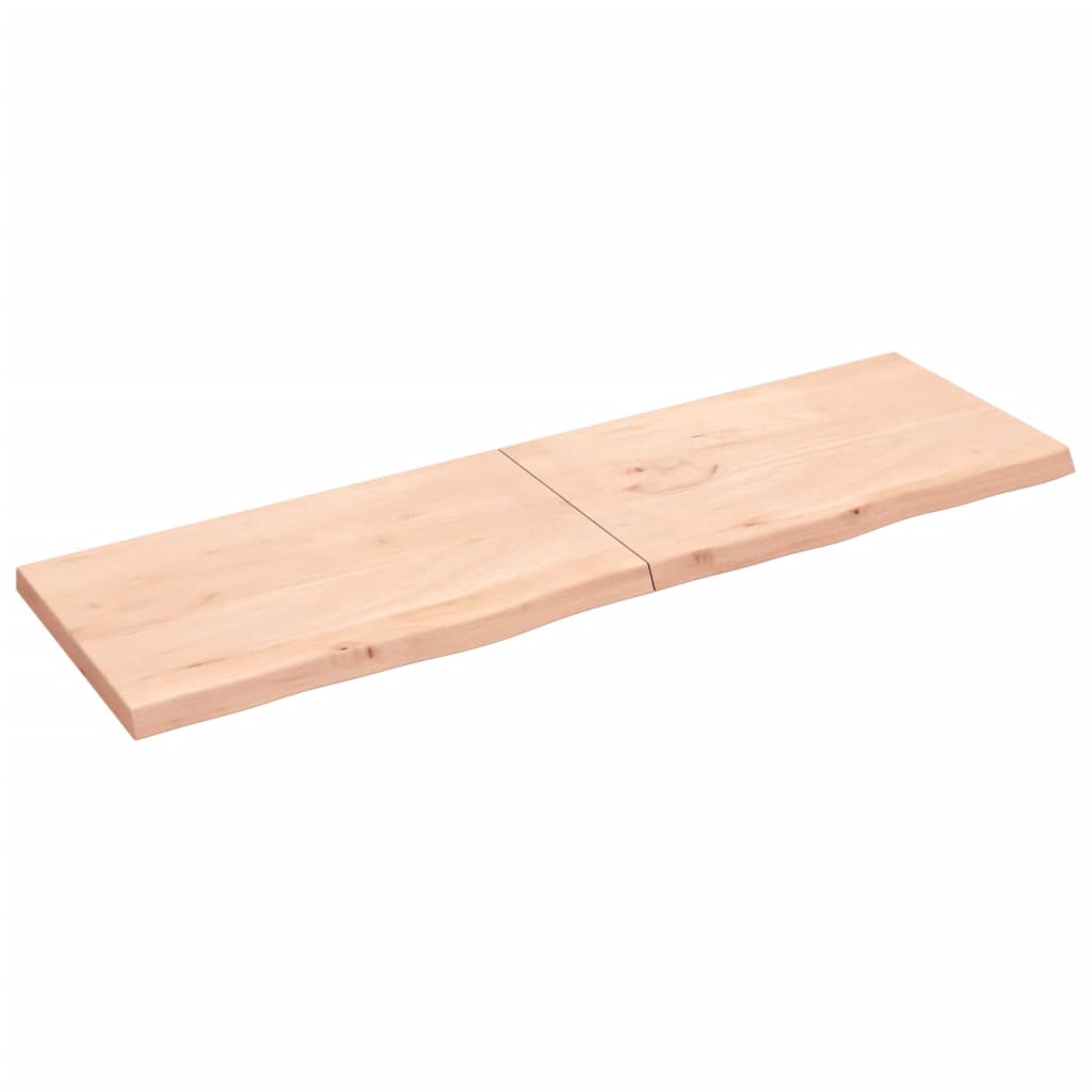 vidaXL Estante de pared madera maciza roble sin tratar 200x60x(2-6) cm