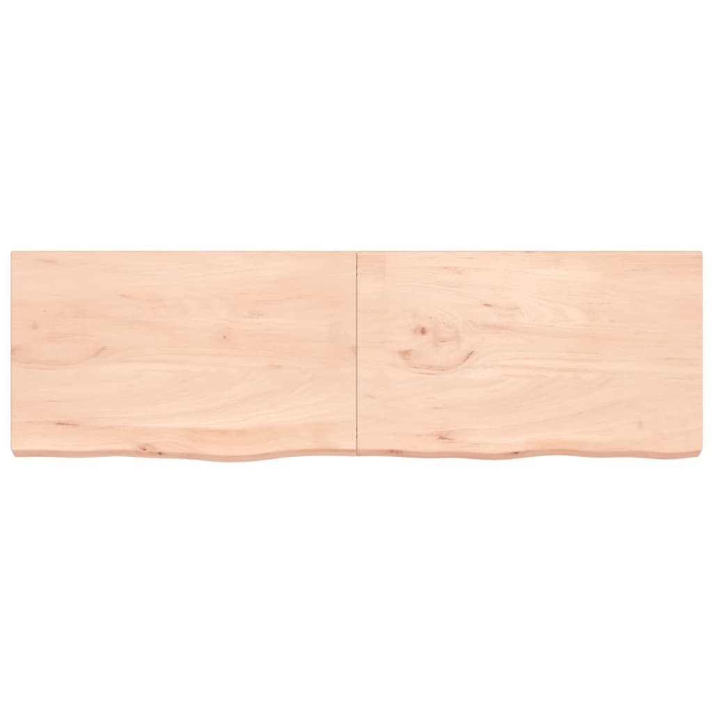 vidaXL Estante de pared madera maciza roble sin tratar 200x60x(2-6) cm