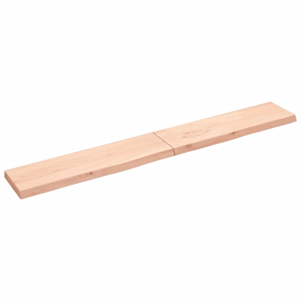 vidaXL Estante de pared madera maciza roble sin tratar 220x30x(2-6) cm