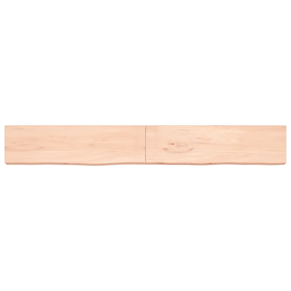 vidaXL Estante de pared madera maciza roble sin tratar 220x30x(2-6) cm