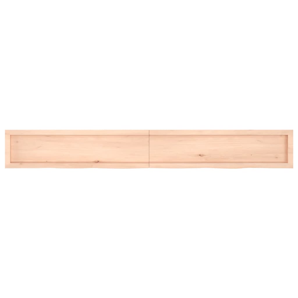 vidaXL Estante de pared madera maciza roble sin tratar 220x30x(2-6) cm