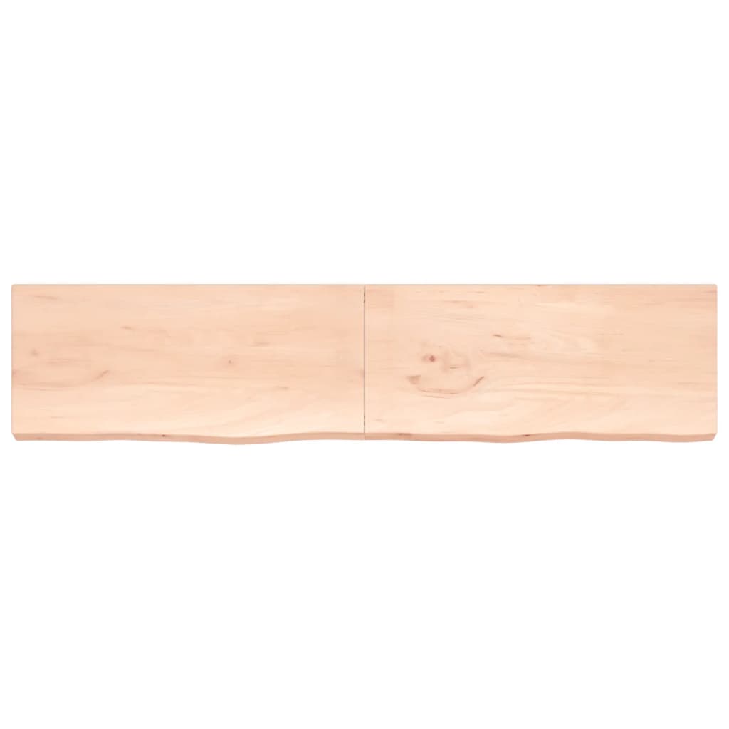 vidaXL Estante de pared madera maciza roble sin tratar 220x50x(2-6) cm