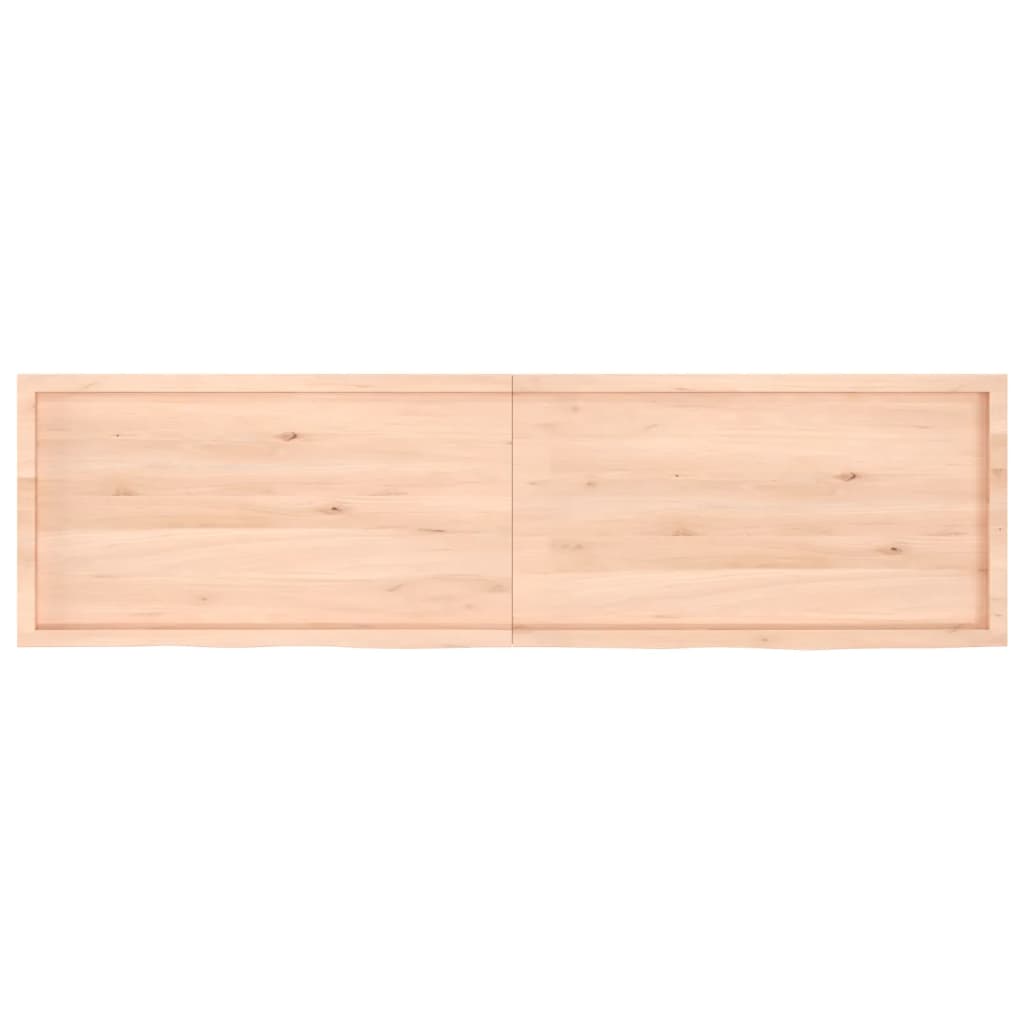 vidaXL Estante de pared madera maciza roble sin tratar 220x60x(2-4) cm