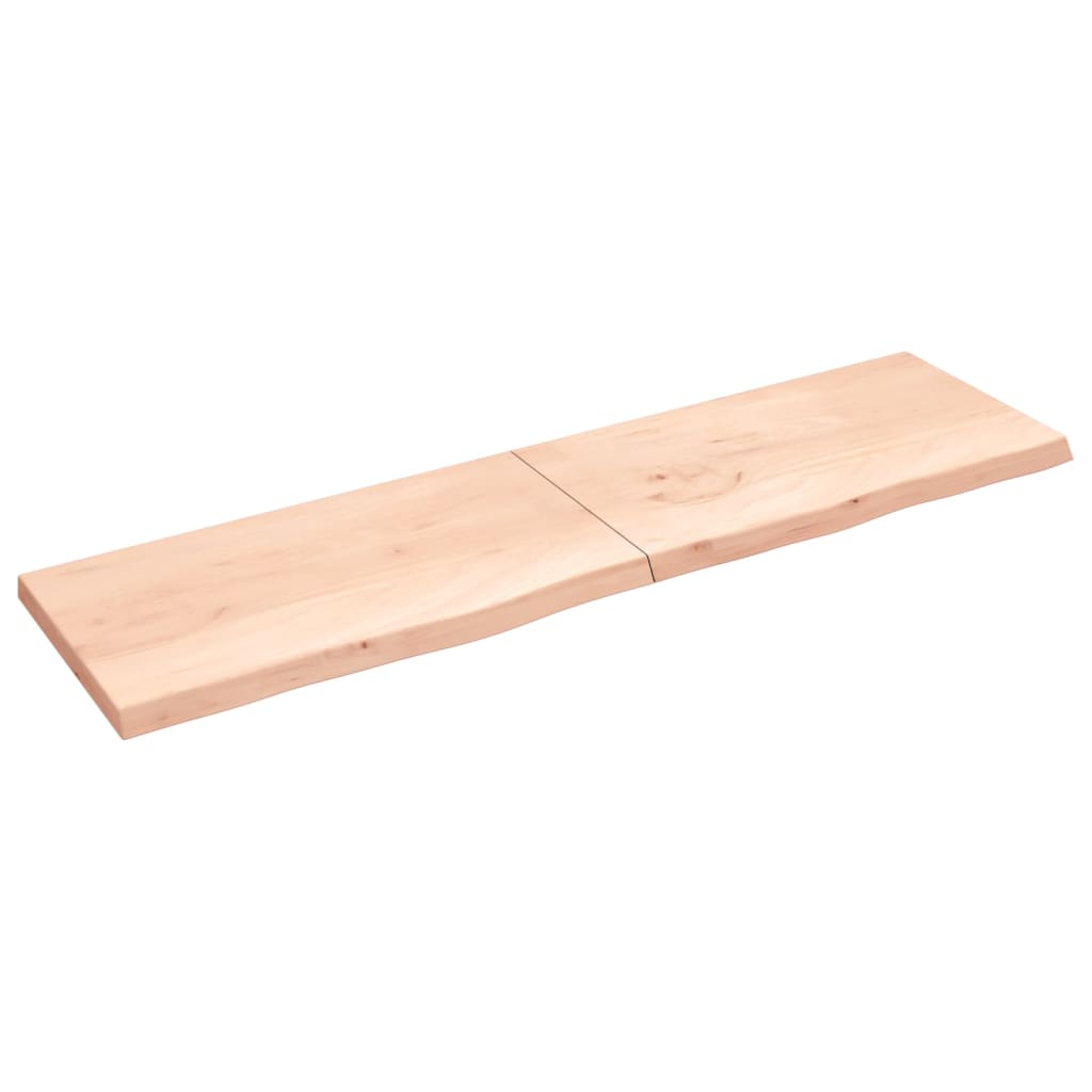 vidaXL Estante de pared madera maciza roble sin tratar 220x60x(2-6) cm