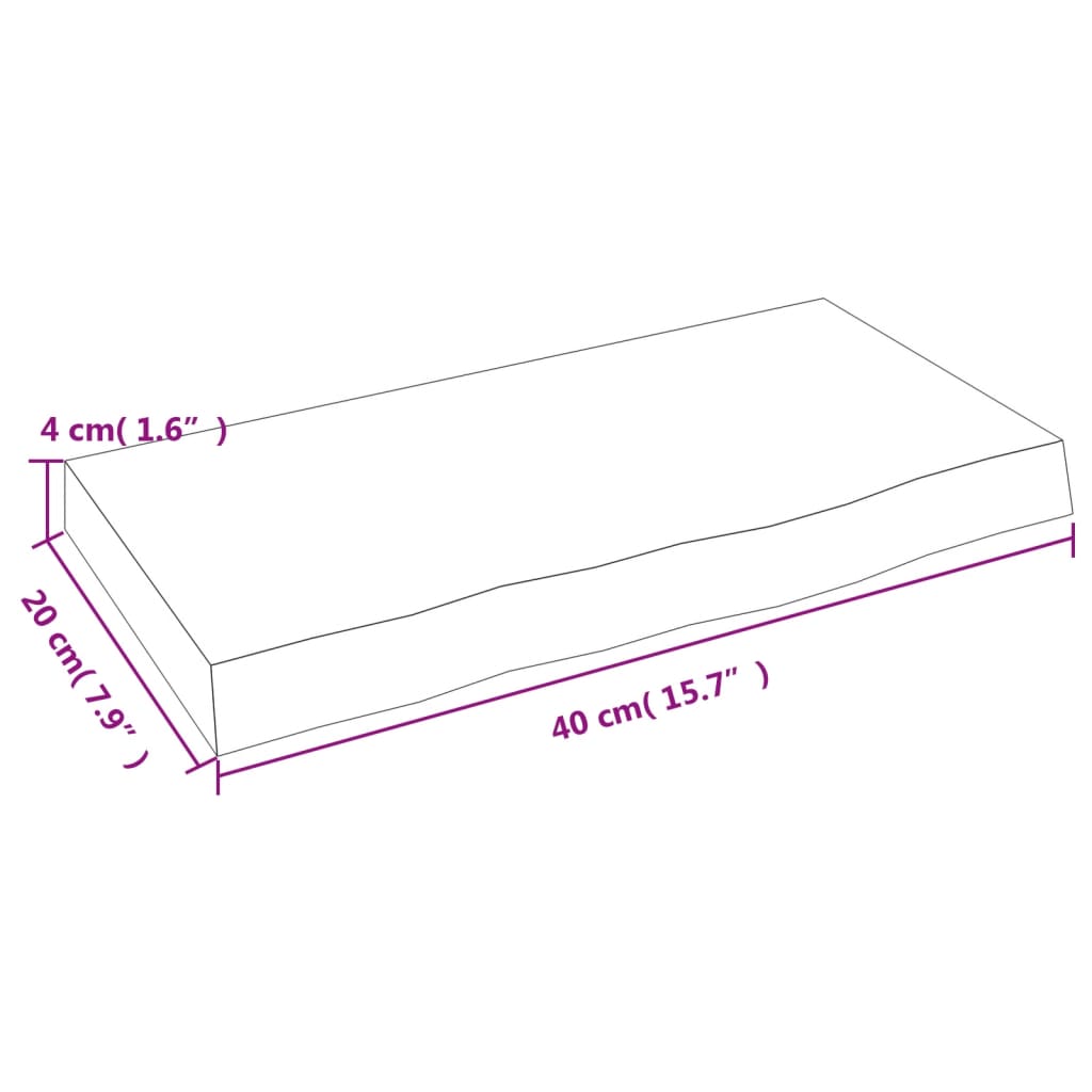 vidaXL Estante de pared madera de roble tratada marrón claro 40x20x4cm