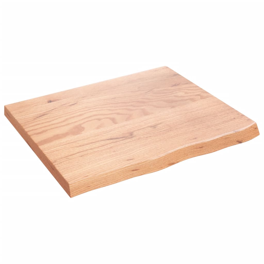 vidaXL Estante pared madera roble tratada marrón claro 60x50x(2-4) cm