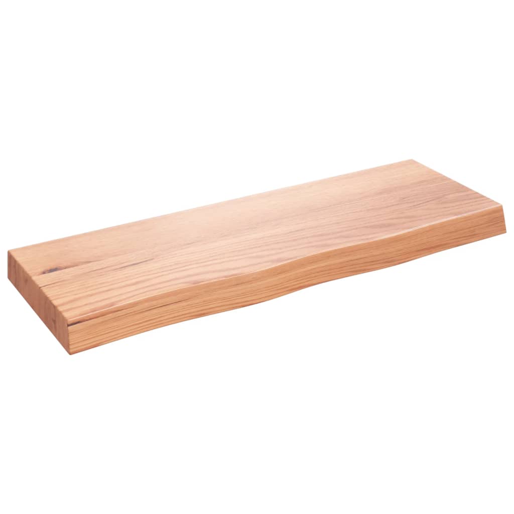 vidaXL Estante pared madera roble tratada marrón claro 80x30x(2-6) cm