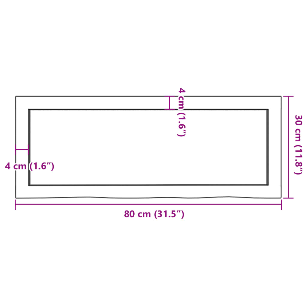 vidaXL Estante pared madera roble tratada marrón claro 80x30x(2-6) cm