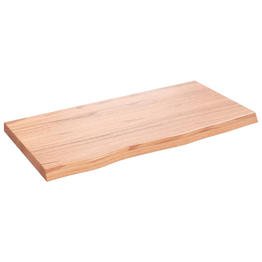 vidaXL Estante pared madera roble tratada marrón claro 80x40x(2-4) cm