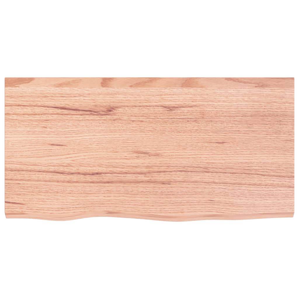 vidaXL Estante pared madera roble tratada marrón claro 80x40x(2-4) cm