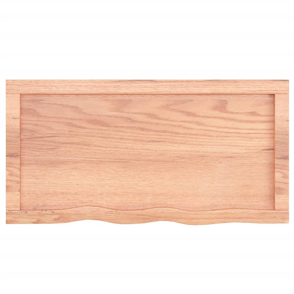 vidaXL Estante pared madera roble tratada marrón claro 80x40x(2-4) cm