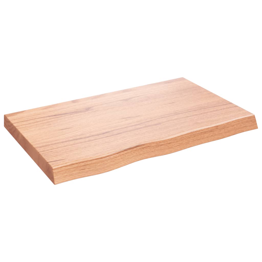 vidaXL Estante pared madera roble tratada marrón claro 80x50x(2-6) cm