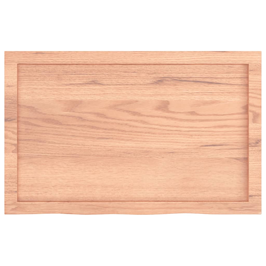 vidaXL Estante pared madera roble tratada marrón claro 80x50x(2-6) cm