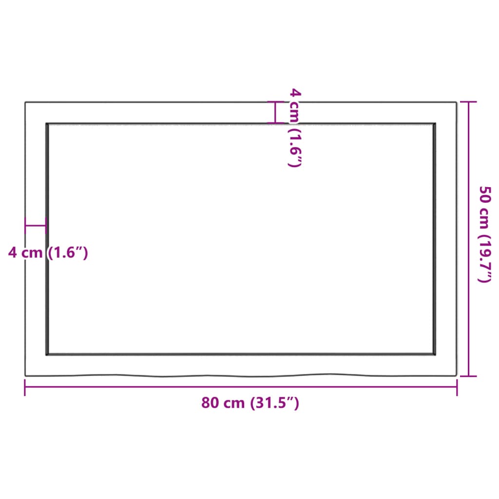 vidaXL Estante pared madera roble tratada marrón claro 80x50x(2-6) cm