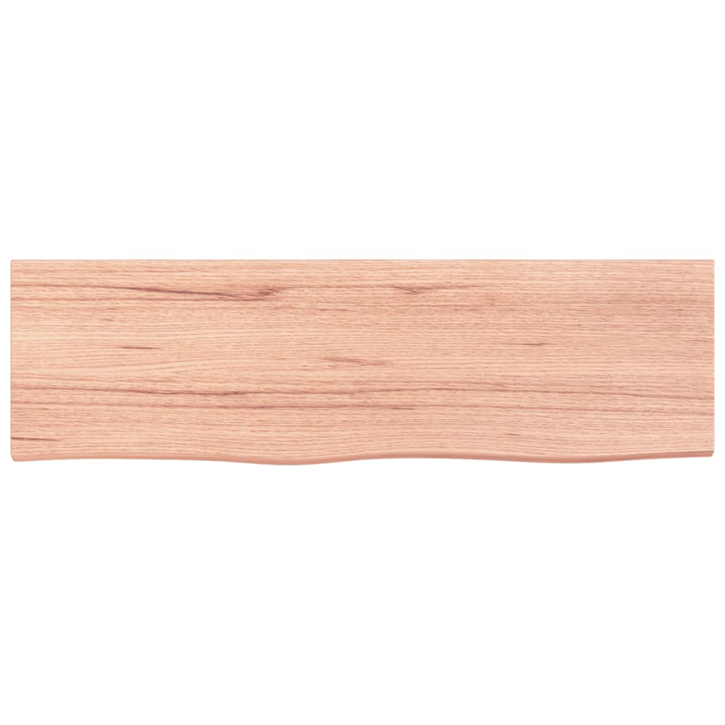 vidaXL Estante pared madera roble tratada marrón claro 100x30x(2-4) cm