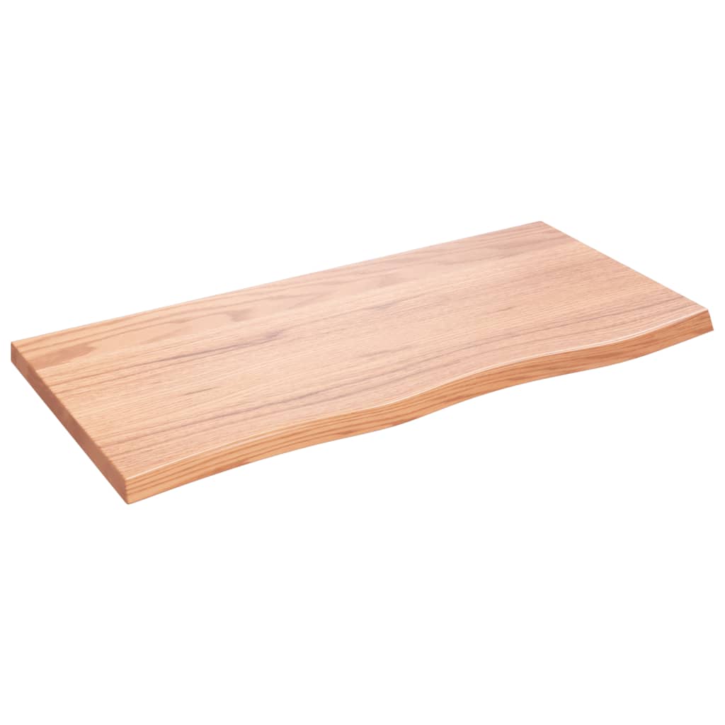 vidaXL Estante pared madera roble tratada marrón claro 100x50x(2-4) cm