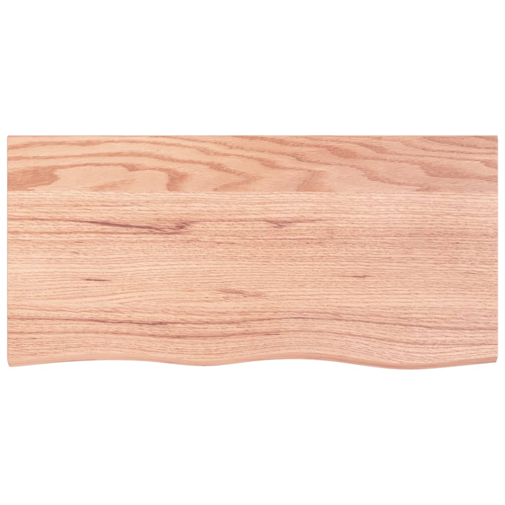 vidaXL Estante pared madera roble tratada marrón claro 100x50x(2-4) cm