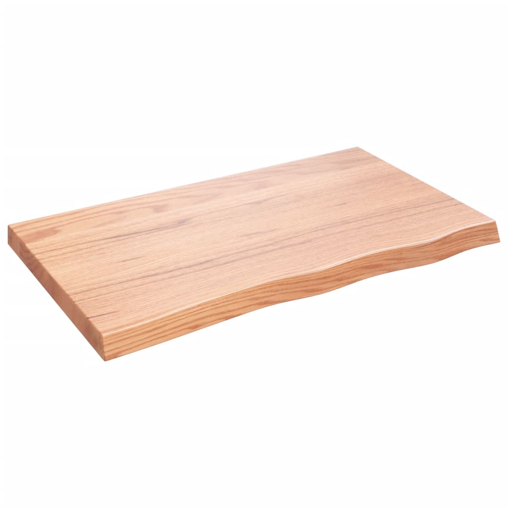 vidaXL Estante pared madera roble tratada marrón claro 100x60x(2-6) cm