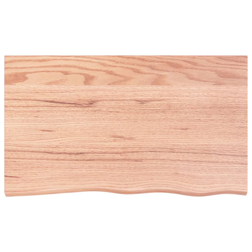 vidaXL Estante pared madera roble tratada marrón claro 100x60x(2-6) cm