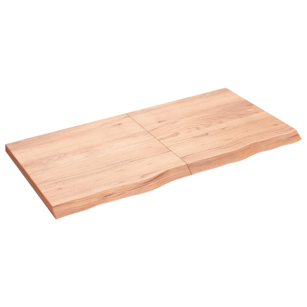 vidaXL Estante pared madera roble tratada marrón claro 120x60x(2-4) cm