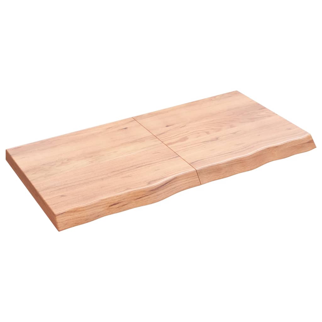 vidaXL Estante pared madera roble tratada marrón claro 120x60x(2-6) cm