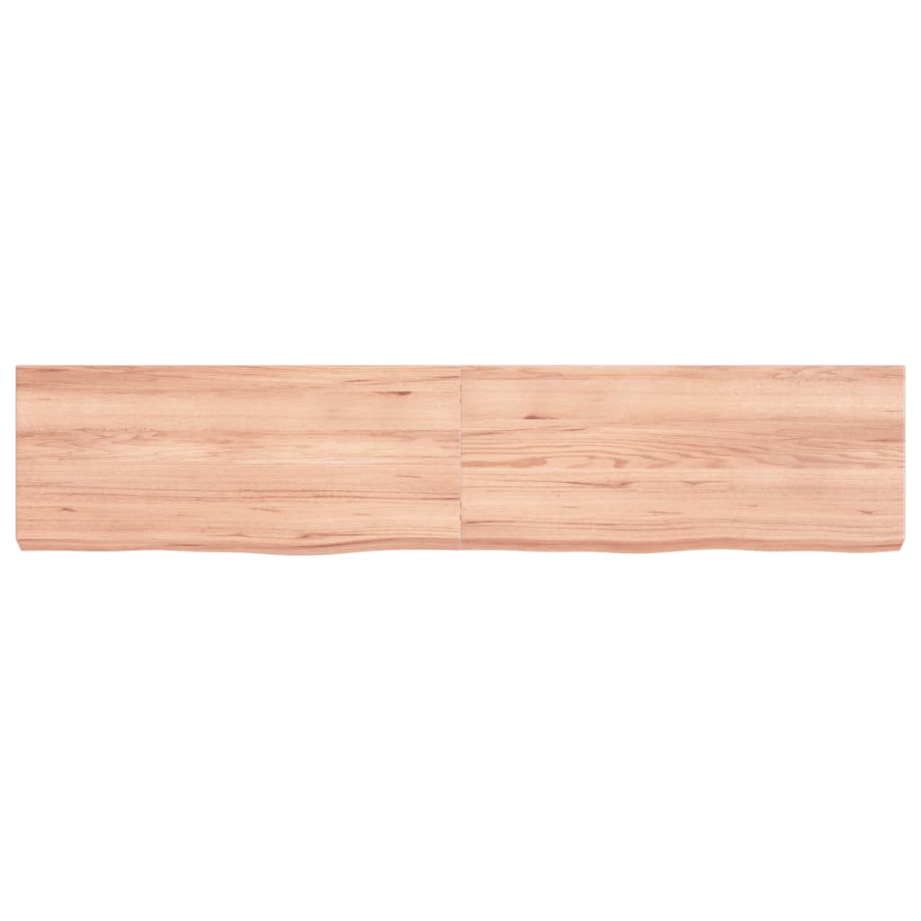 vidaXL Estante pared madera roble tratada marrón claro 140x30x(2-6) cm