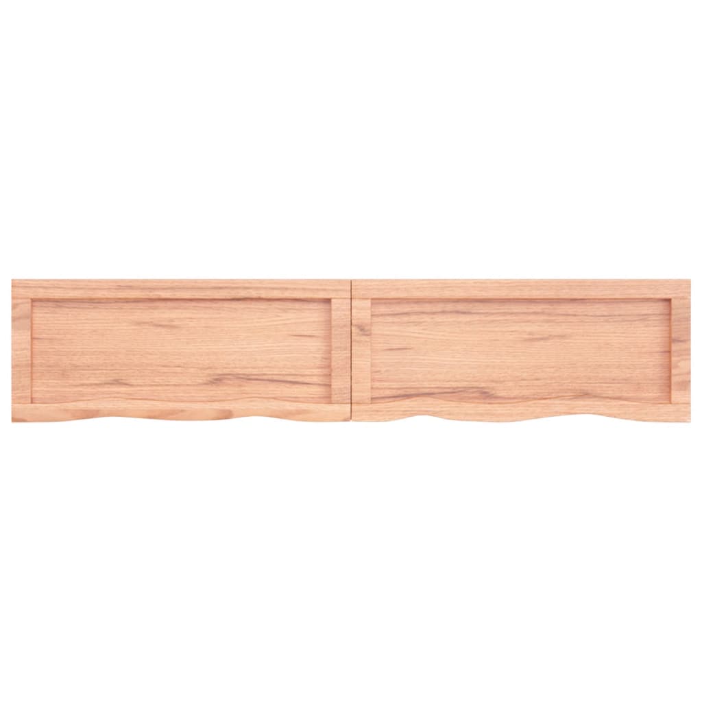 vidaXL Estante pared madera roble tratada marrón claro 140x30x(2-6) cm