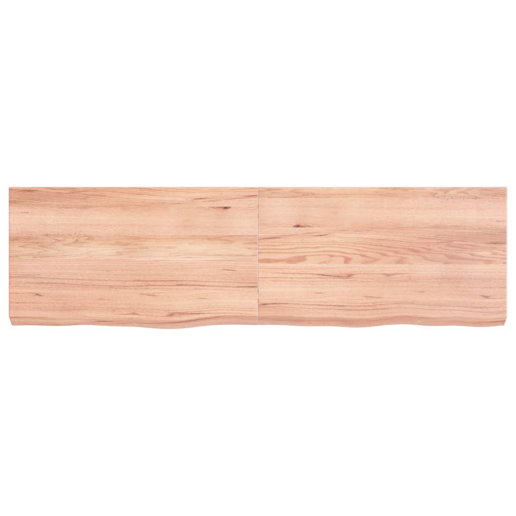 vidaXL Estante pared madera roble tratada marrón claro 140x40x(2-6) cm