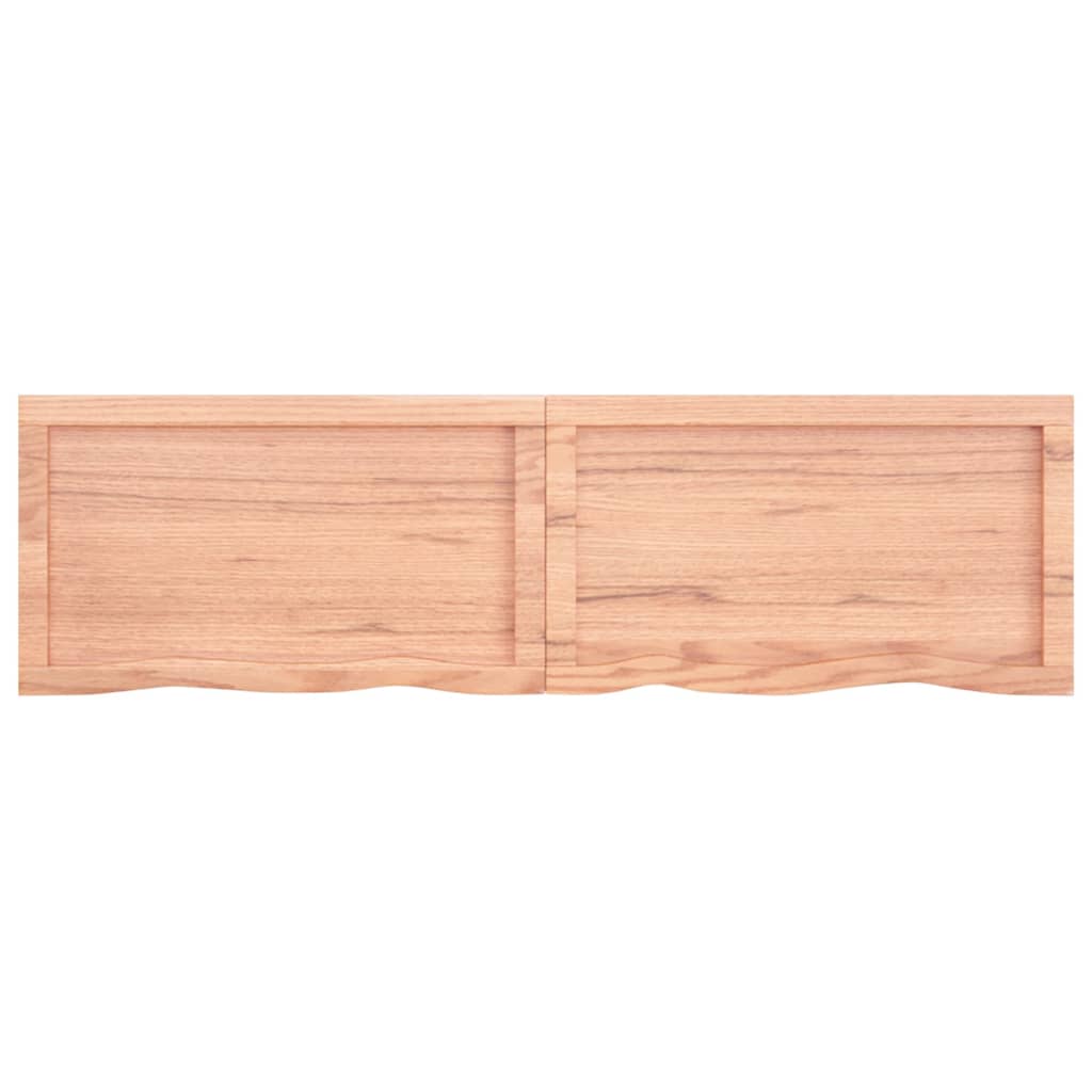 vidaXL Estante pared madera roble tratada marrón claro 140x40x(2-6) cm