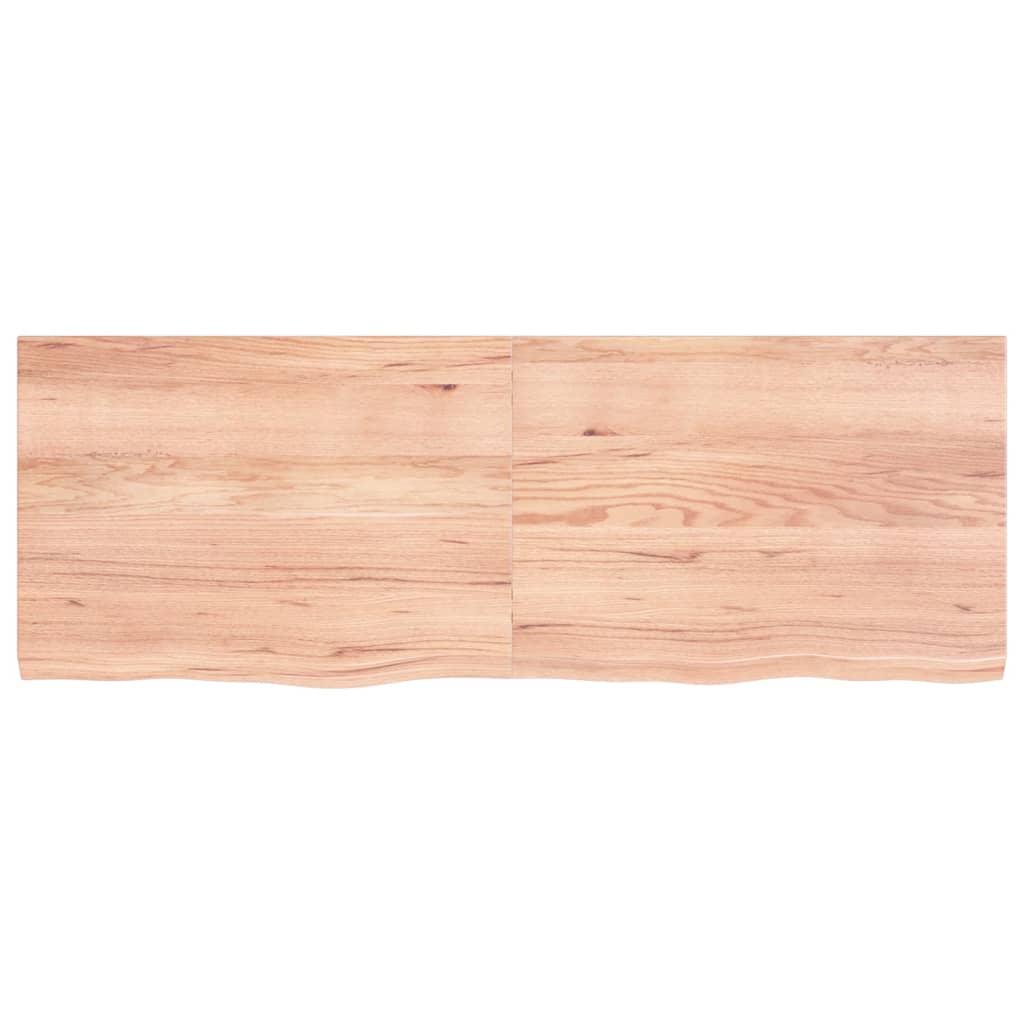 vidaXL Estante pared madera roble tratada marrón claro 140x50x(2-4) cm