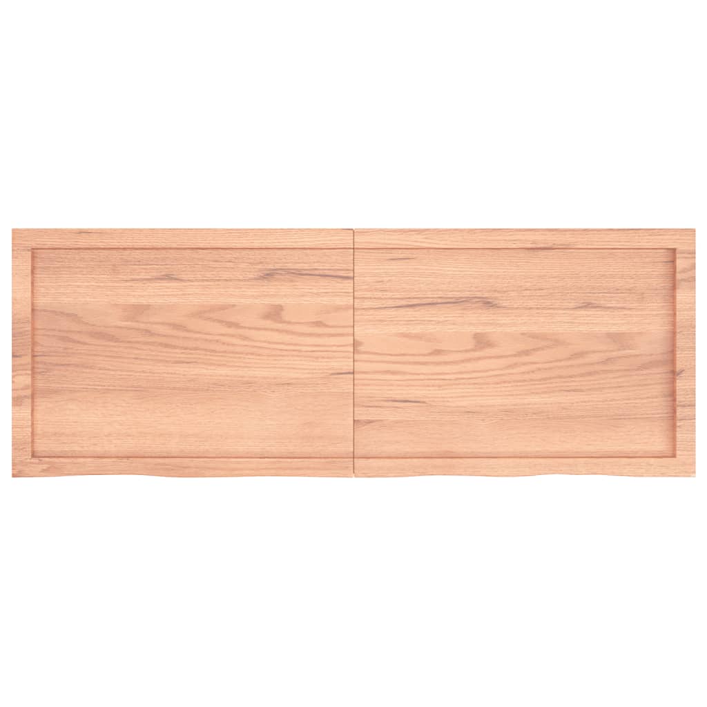 vidaXL Estante pared madera roble tratada marrón claro 140x50x(2-4) cm