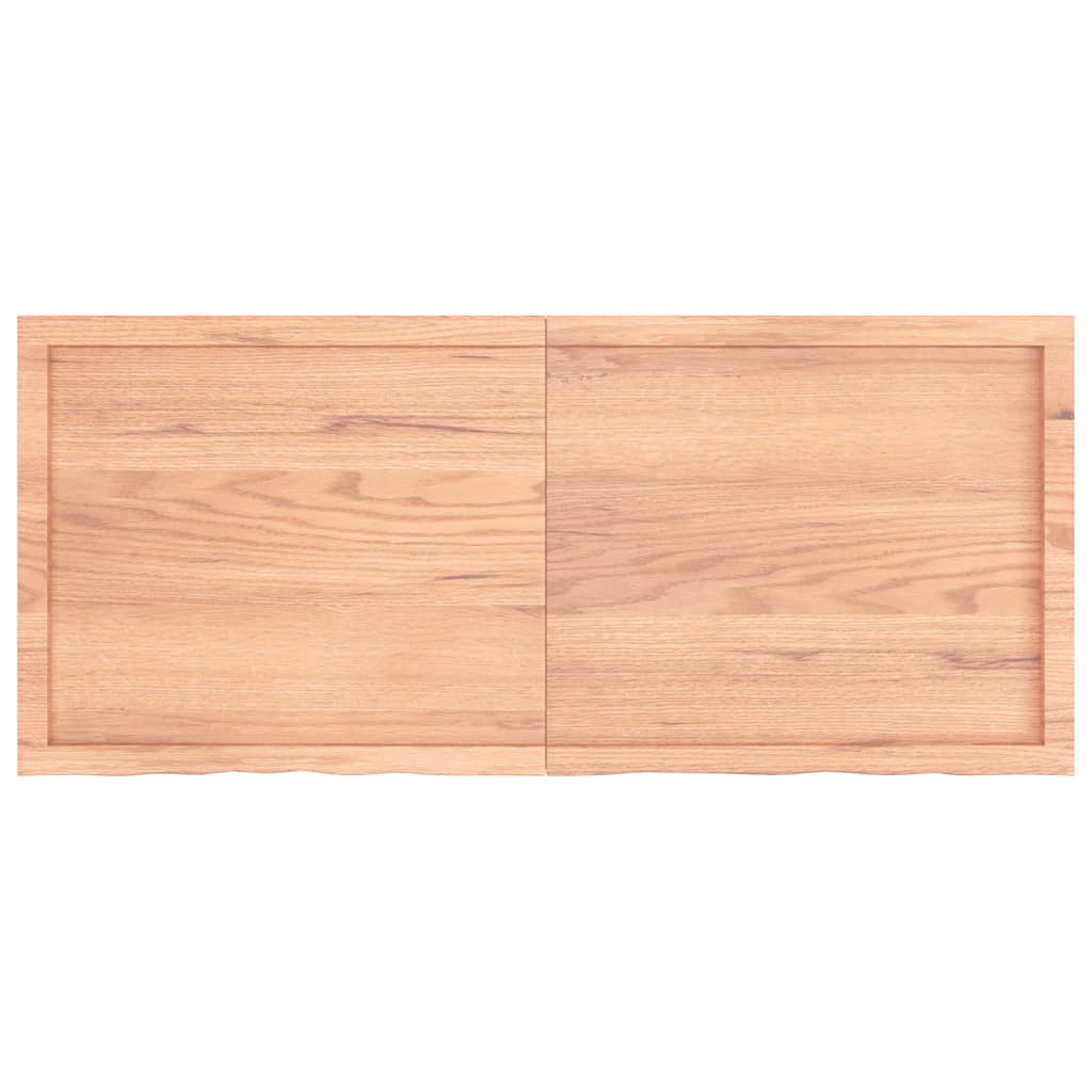 vidaXL Estante pared madera roble tratada marrón claro 140x60x(2-4) cm