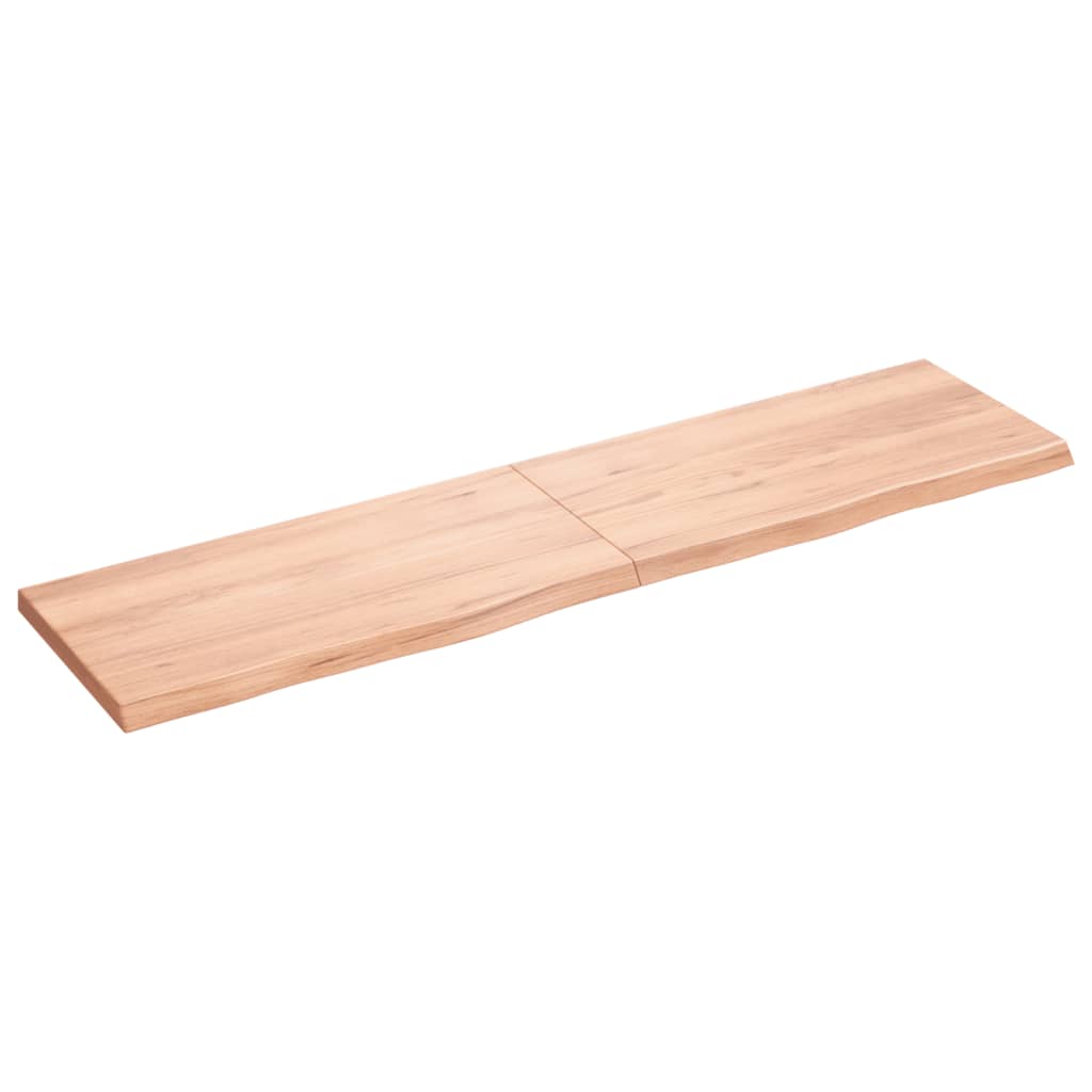 vidaXL Estante pared madera roble tratada marrón claro 160x40x(2-4) cm