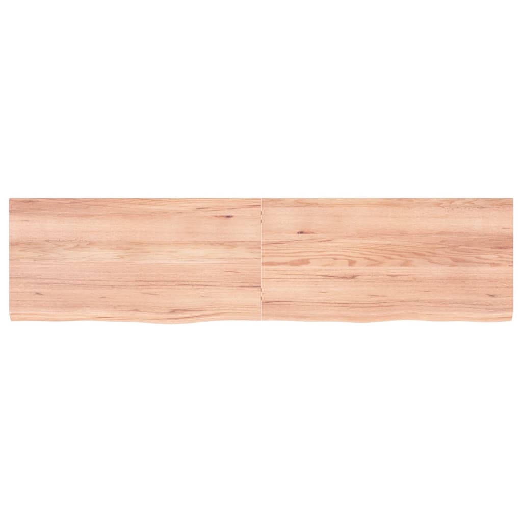 vidaXL Estante pared madera roble tratada marrón claro 160x40x(2-4) cm