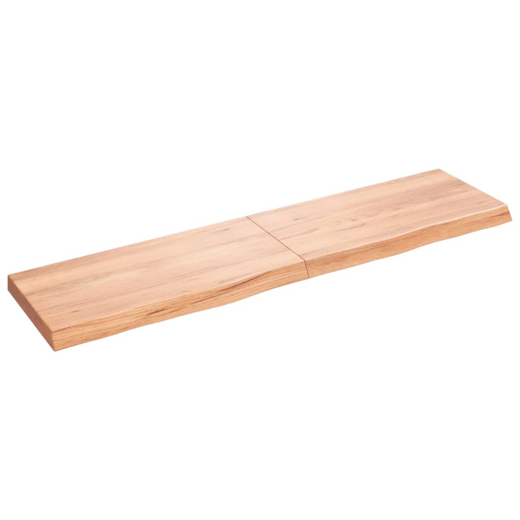 vidaXL Estante pared madera roble tratada marrón claro 160x40x(2-6) cm