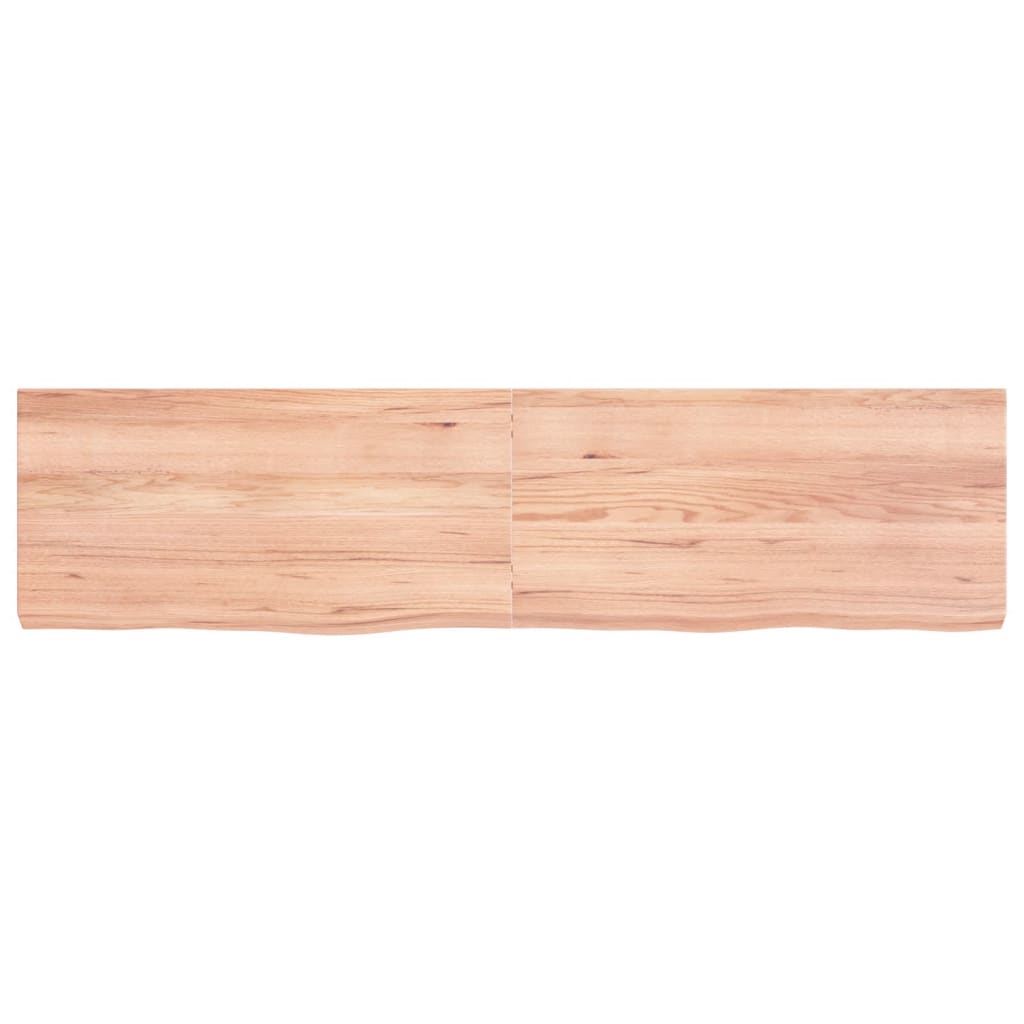 vidaXL Estante pared madera roble tratada marrón claro 160x40x(2-6) cm