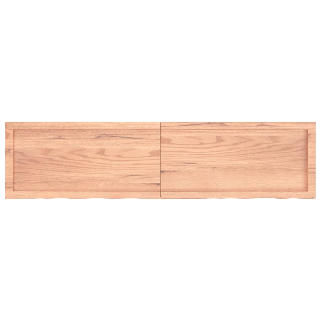 vidaXL Estante pared madera roble tratada marrón claro 160x40x(2-6) cm