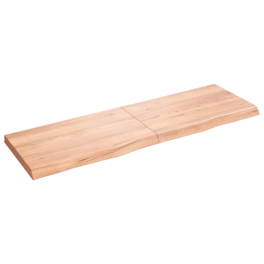 vidaXL Estante pared madera roble tratada marrón claro 160x50x(2-6) cm