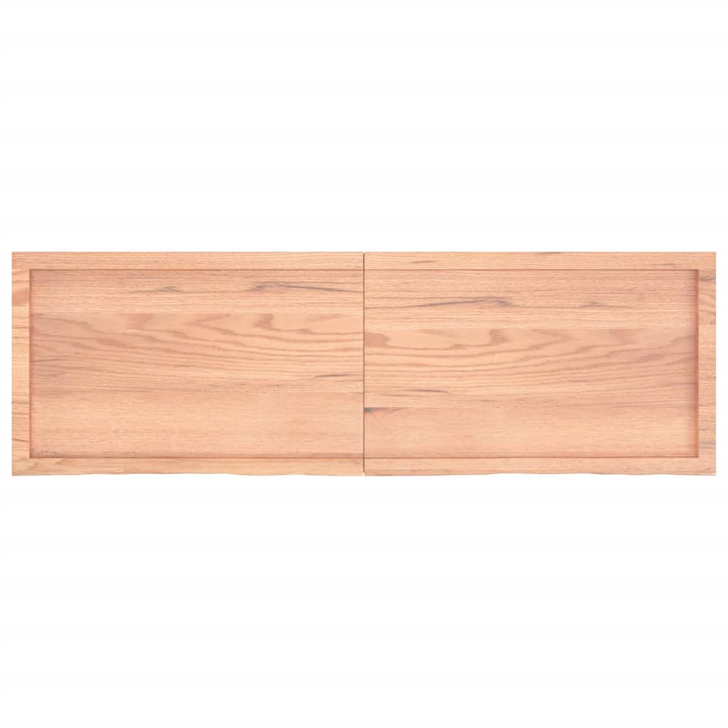 vidaXL Estante pared madera roble tratada marrón claro 160x50x(2-6) cm