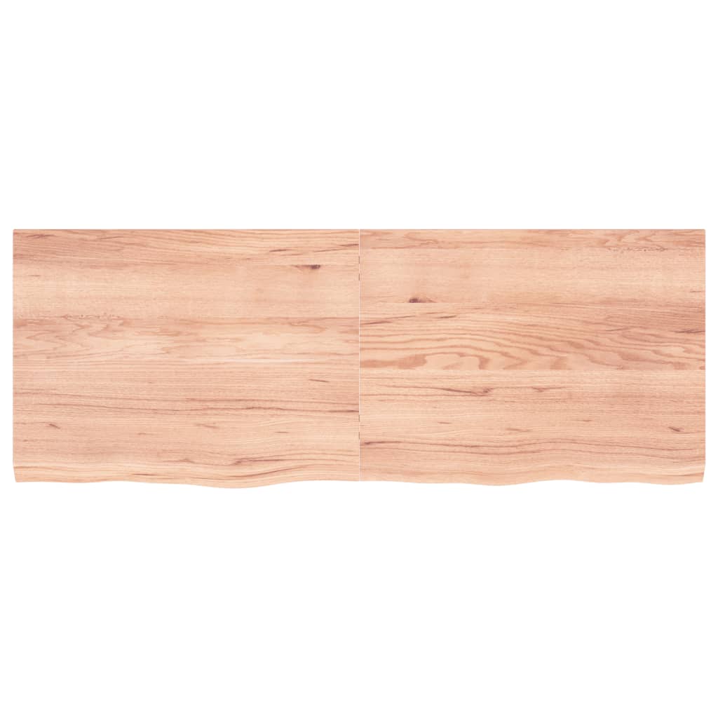 vidaXL Estante pared madera roble tratada marrón claro 160x60x(2-4) cm