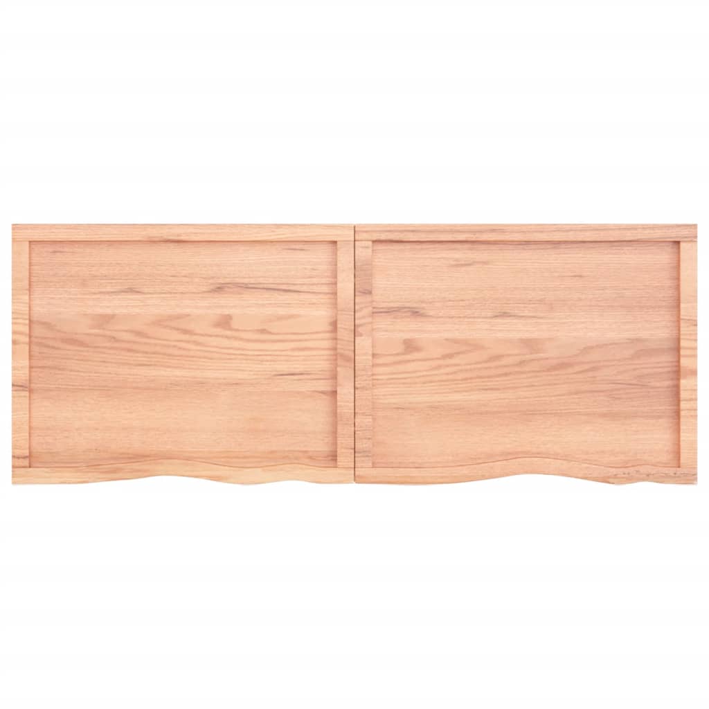 vidaXL Estante pared madera roble tratada marrón claro 160x60x(2-4) cm