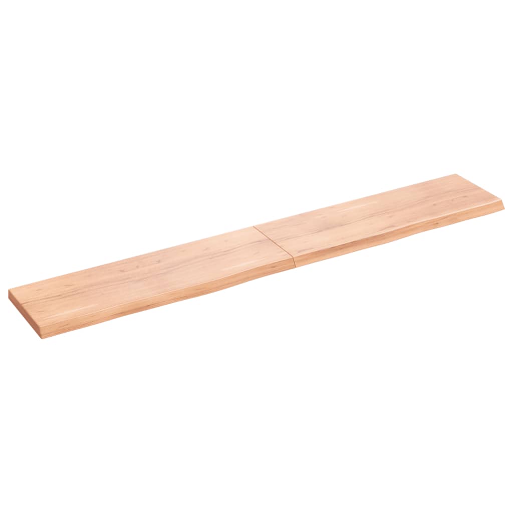 vidaXL Estante pared madera roble tratada marrón claro 180x30x(2-4) cm